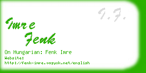 imre fenk business card